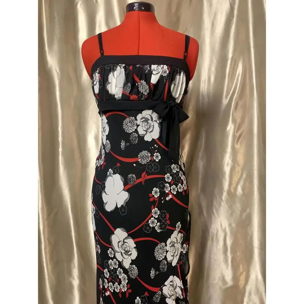 Vintage Trixxi Multi-Layered Dark Romantic Floral Maxi Dress - Picture 1 of 9